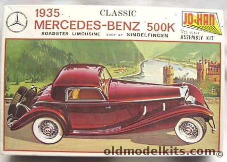 Jo-Han 1/25 1935 Mercedes Benz 500K Roadster Limousine Sindelfingen Body, GC1135 plastic model kit